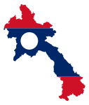 Laos Map Flag